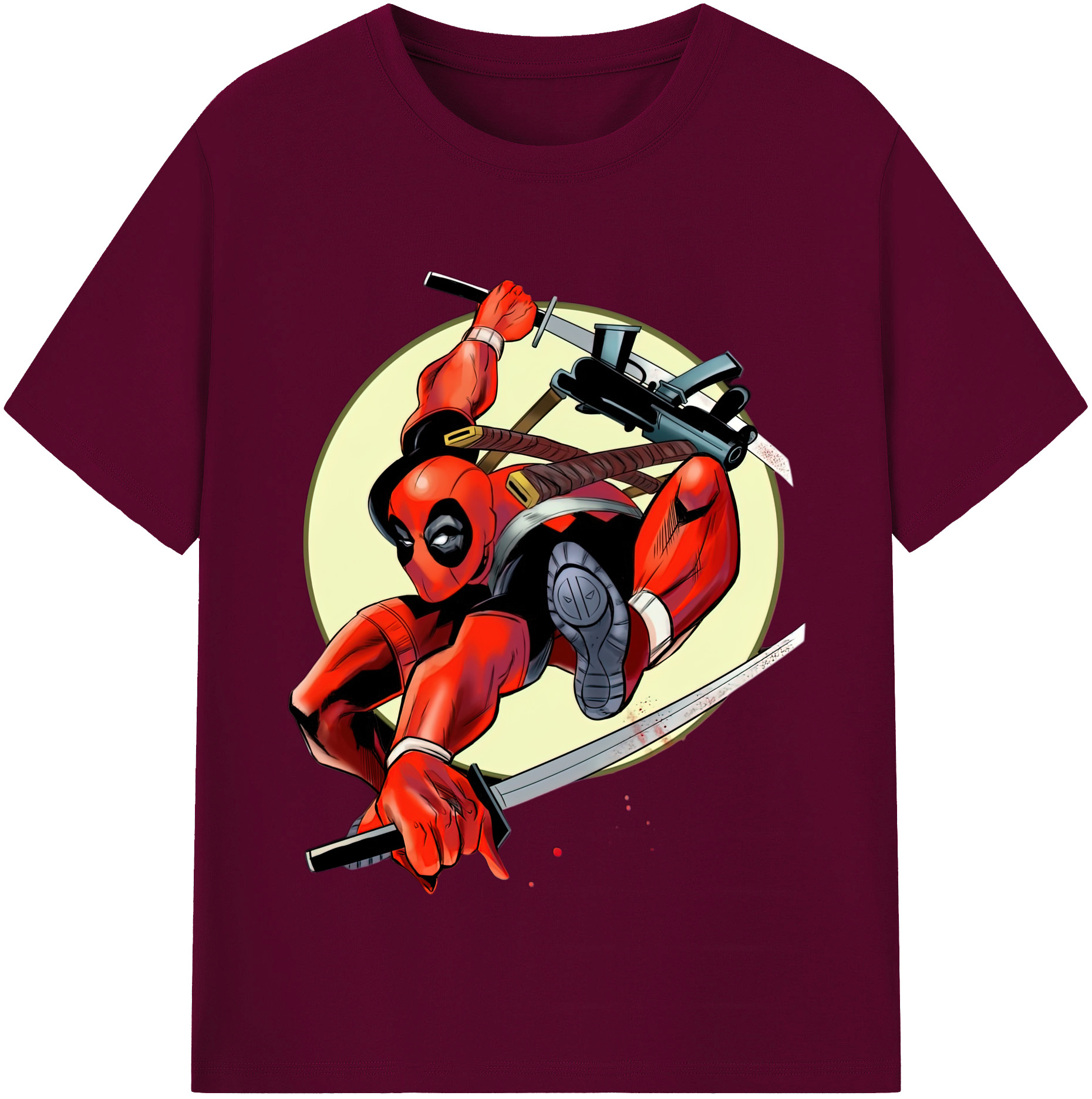 （画像用） Deadpool デッドプール レディースカジュアルプリントTシャツ（綿100％）